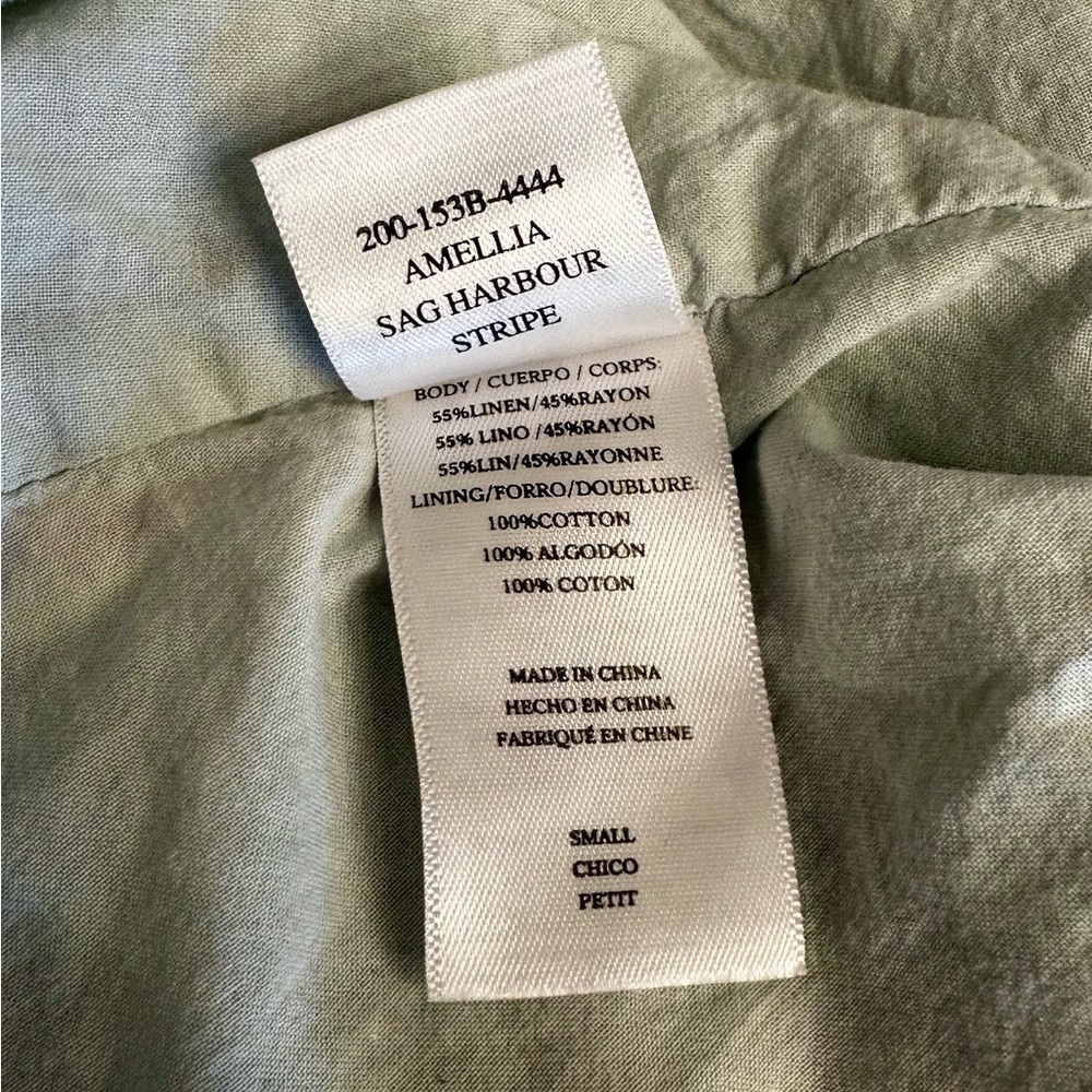 Rails Amellia Sag Harbor Stripe Linen Blend Smocked Midi Dress S - Picture 8 of 8